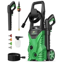 Firstness Electric Pressure Washer, Power Washer w/ 26 ft Hose, 4 Quick Connect Nozzles, High Pressure Cleaning Machine with Foam Cannon, Portable to Clean Patios, Cars, Fences, Driveways