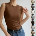 thumbnail image 4 of Ashirexll Womens Summer Tops, Fashion Summer Sleeveless Solid Color V-Neck Camisoles Tank Blouses Ladies Tops, 4 of 4