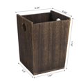 Trash Can Wastebasket, 2 Gallon Wooden Small Country Trash Can Trash ...