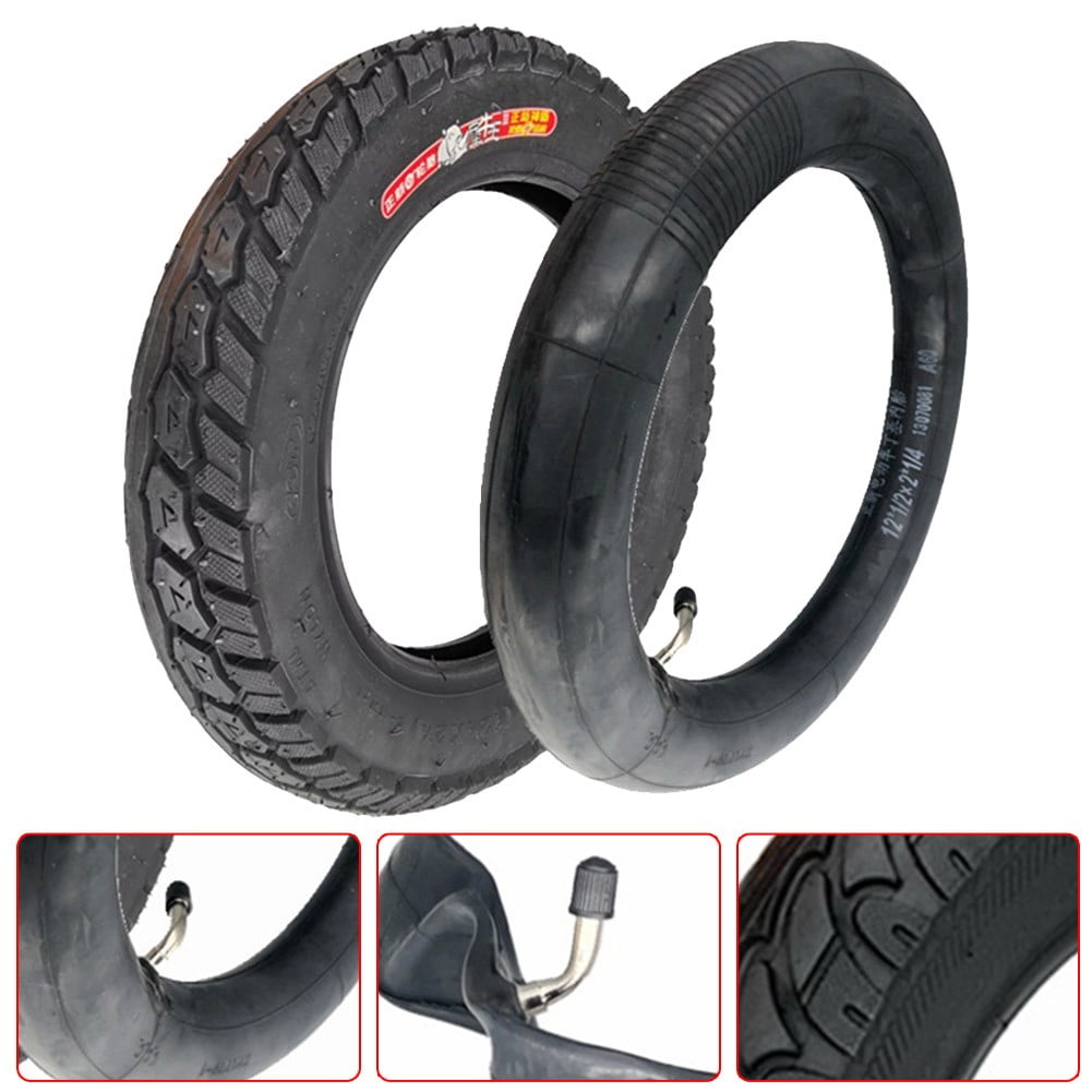 Chambre à Air Et Pneu 12 1/2 X 2 1/4 (62-203) Pour Scooter électrique – Kit Caoutchouc Durable, Compatible 12,5 X 2,50, Noir