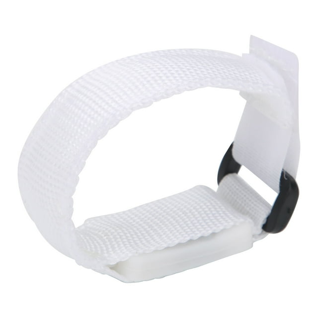 Brazalete con luz para correr nocturna al aire libre de 2 cm, pulsera ajustable luminosa LED, pulsera para ciclismo, color blanco