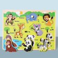 thumbnail image 4 of Juguete para niños con desarrollo de tablero de animales con número de Animal azul, 4 of 5