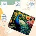 thumbnail image 3 of Peacock Printed Square Desk Mat Gaming Mouse Pad with Non-Slip Rubber Bottom - 8.3x9.8 Inch Office and Gaming Mouse Pad, 3 of 6