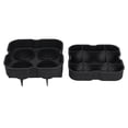 thumbnail image 1 of 4 Grids Ice Ball Mold Reusable Food Grade Silicone Ice Ball Maker Tray Home Kitchen Utensils Black, 1 of 5