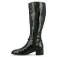 thumbnail image 2 of Journee Womens Rhianah Tru Comfort Foam Wide Width Extra Wide Calf Stacked Block Heel Square Toe Boots, 2 of 9