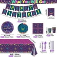 thumbnail image 2 of 167 Pcs Movie Butterfly Birthday Decorations - Butterfly Plates, Napkins, Banner, Cups, Tablecloth and Straws for Magic Party Decorations Butterfly Birthday Party Supplies, Serve 20, 2 of 7