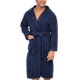 thumbnail image 6 of Men Hooded Bathrobe For Men 100% Cotton Terry Bathrobes with Hood Towel Spa Robe, 6 of 7