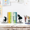 thumbnail image 3 of Alice Decorative Bookends for Bookshelf – Metal Wonderland Bookends for Home, Cute Alice and Rabbit Design, Unique Decorative Bookends for Shelves, Gifts for Wonderland Fans, Home and Office Decor, 3 of 7