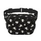 thumbnail image 1 of Fotbe Rose Flowers Cangurera Cuadrada con Estampado de Doble Capa, Bolsa de Cintura Ajustable Mini para Hombres y Mujeres, 1 of 9
