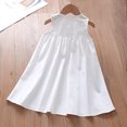thumbnail image 4 of Wancir kids Baby Girl Dress Toddler Casual Dresses Summer Solid Color Floral Girl Clothes 2-14T, 4 of 8