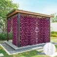 thumbnail image 4 of 1 Panel Outdoor Curtains for Patio Waterproof 54"x108" Pink Leopard Print Weatherproof Privacy Outsides Curtains, Retro Chic Abstract Animals Texture Grommet Thermal Drapes for Cabana Porch Pergola, 4 of 8