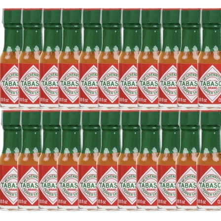 Tabasco Mini Original Pepper Sauce Bottles – 1/8 oz (22 Pack) – Real Glass Mini Hot Sauce Bottles for Travel, Lunchboxes, Party Favors, and Gifts