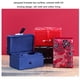 thumbnail image 5 of Caja de almacenamiento de joyas sweethay Rectángulo Brocade Color café 9*6*5.5 cm, 5 of 6