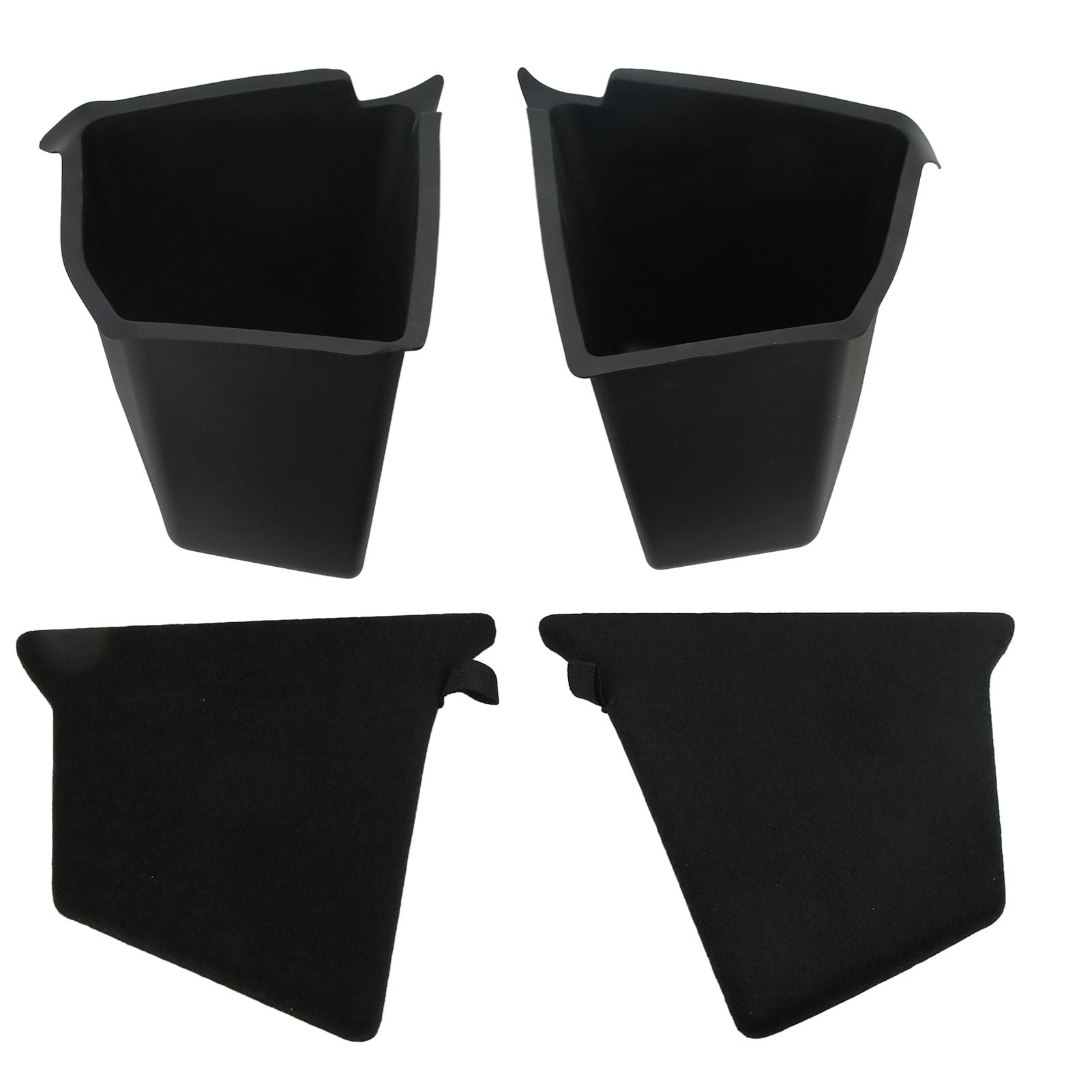 2-Piece Tesla Model Y Trunk Side Organizer Boxes With Lids (2020-2022, 5-Seat) - Black
