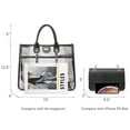 thumbnail image 5 of MKP Women Large Clear Tote PVC Purse Ladies Top Handle Shoulder Handbag Transparent Satchel 2 Pcs Bag Set, 5 of 9