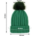 thumbnail image 3 of YooGuoGuo 2PCS Satin Lined Winter Hat for Women Beanie with Pom Pom Cuffed Warm Knit Skull Cap Ski Cap, 3 of 7