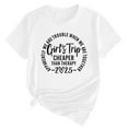 thumbnail image 2 of T-Shirt à Manches Courtes pour Femmes Seductiva Femmes Liquidation Voyage de Fille 2025 T-Shirt Mode pour Femmes Col Rond Décontracté Manches Courtes0, 2 of 5
