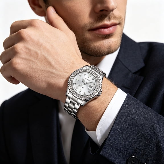 Fashion Quartz Watch, Waterproof Stainless Steel Wristwatch With Accurate Timekeeping Elegant Business Style And Durable Design, Casual Dress Watch For Men Women Office Travel Daily Wear