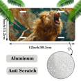 thumbnail image 2 of 1 Pcs License Plate Covers & Frames, Roaring Lion For Decorative Front, Waterproof For Decoration Aluminum License Plate Covers & Frames Cover For Men Women, 12" X 6", 2 of 7
