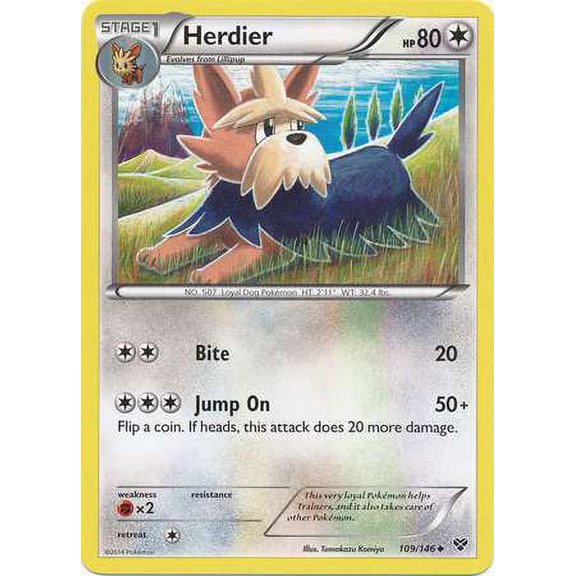 Pokemon X & Y Base Set Herdier #109