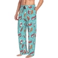 thumbnail image 6 of Sikiie Sea Otters Family In Blue Water Mens Pajama Pants Sleep & Lounge Pants, PJ Bottoms With elastic waistb and Pockets Small, 6 of 6