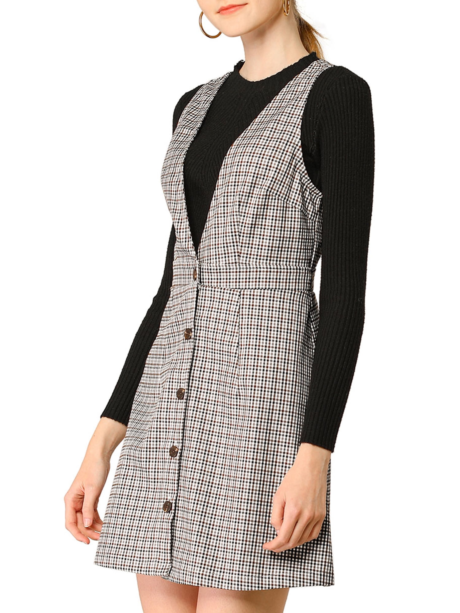 houndstooth overall dress