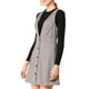 thumbnail image 2 of INSPIRAR CHIC Vestido Pinafore Sin Mangas de Houndstooth para Mujeres S Blanco, 2 of 8