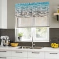 thumbnail image 4 of Ocean Water Ripple Curtain Valances for Windows, Kitchen Valance Window Treatments Panel 2 Pack, Summer Seaside Underwater Scene Rod Pocket Short Curtains for Bathroom Bedroom 42 x 12 Inch, 4 of 8