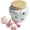Matte White, variant on Mornenjoy Garlic Keeper,Ceramic Macaron Tone Garlic Jar Hollow Pumpkin Garlic Vented Storage Container Garlic Cellar Pot with Bamboo Lid (Teal green)