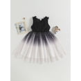 thumbnail image 3 of xiaxaixu Robe Princesse pour Filles Enfants Étoiles Sequins Col en V Robe en Tulle Sans Manches Vêtements d'Été Robe de Fête, 3 of 9