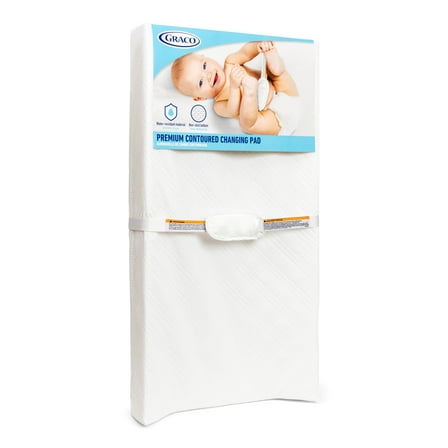 Graco PEVA Contoured Water-Resistant Diaper Changing Pad, 1 piece