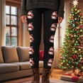 thumbnail image 2 of Jaunzuar Womens Gym Leggings Santa Print High Waisted Yoga Pants Slim Comfy Workout Soft Leggings XXL, 2 of 9