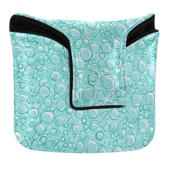 Haosy Turquoise Bubbles Golf Mallet Putter Cover Strong Magnetic Leather Golf Club Headcover Closure