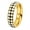 Gold, variant on Men's Women's Stainless Steel Elegant Grid Checkered Wedding Bands 6MM Enamel Dome Promise Sigent Ring Gold Size 10