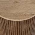 thumbnail image 4 of Butler Specialty Company Ruby 15" Round Travertine and Fluted Wood Side Table, 4 of 6