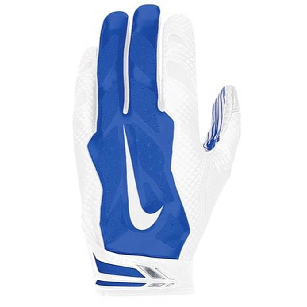 nike football gloves blue and white