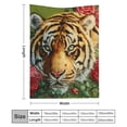 thumbnail image 3 of Creowell Lightweight Flannel Blanket Tiger Roses Multifunctional All Season 30*40in, 3 of 7