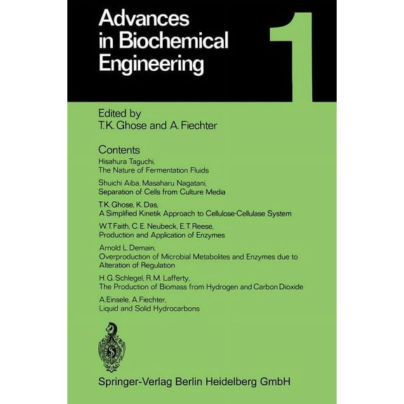 Advances in Biochemical Engineering & Bi Advances in Biochemical Engineering, Book 1, (Paperback)