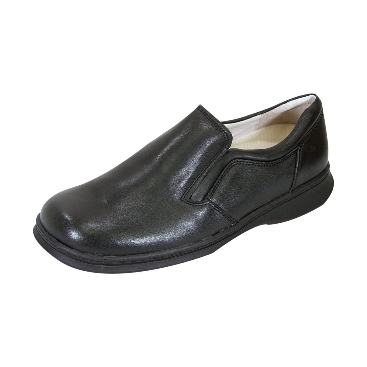 24 Hour Comfort  Mike Men Wide Width Leather Step-in Sleek Casual Shoes Size/Measurement Guide FootwearUS