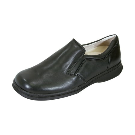 24 HOUR COMFORT Jason Wide Width Comfort Shoes For Work and Casual Attire BLACK (The Best Shoes For Standing Long Hours)