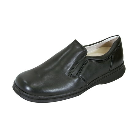 24 HOUR COMFORT Jason Wide Width Comfort Shoes For Work and Casual Attire BLACK (Best Shoes For Long Hours On Feet)