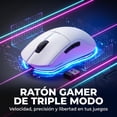 thumbnail image 3 of Mouse Gamer Inalámbrico A950GM, 2.4G/Bluetooth/USB-C, Sensor PAW3395 26000 DPI, 1000 Hz, Batería Recargable, para PC/Laptop, 3 of 9