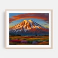 thumbnail image 2 of Crimson Clouds over the Valley - India Illustration Mountain Sunset Landscape Autumn Scenic Nature Flowers Unframed Wall Art Print 30 x 40 inches, 2 of 6