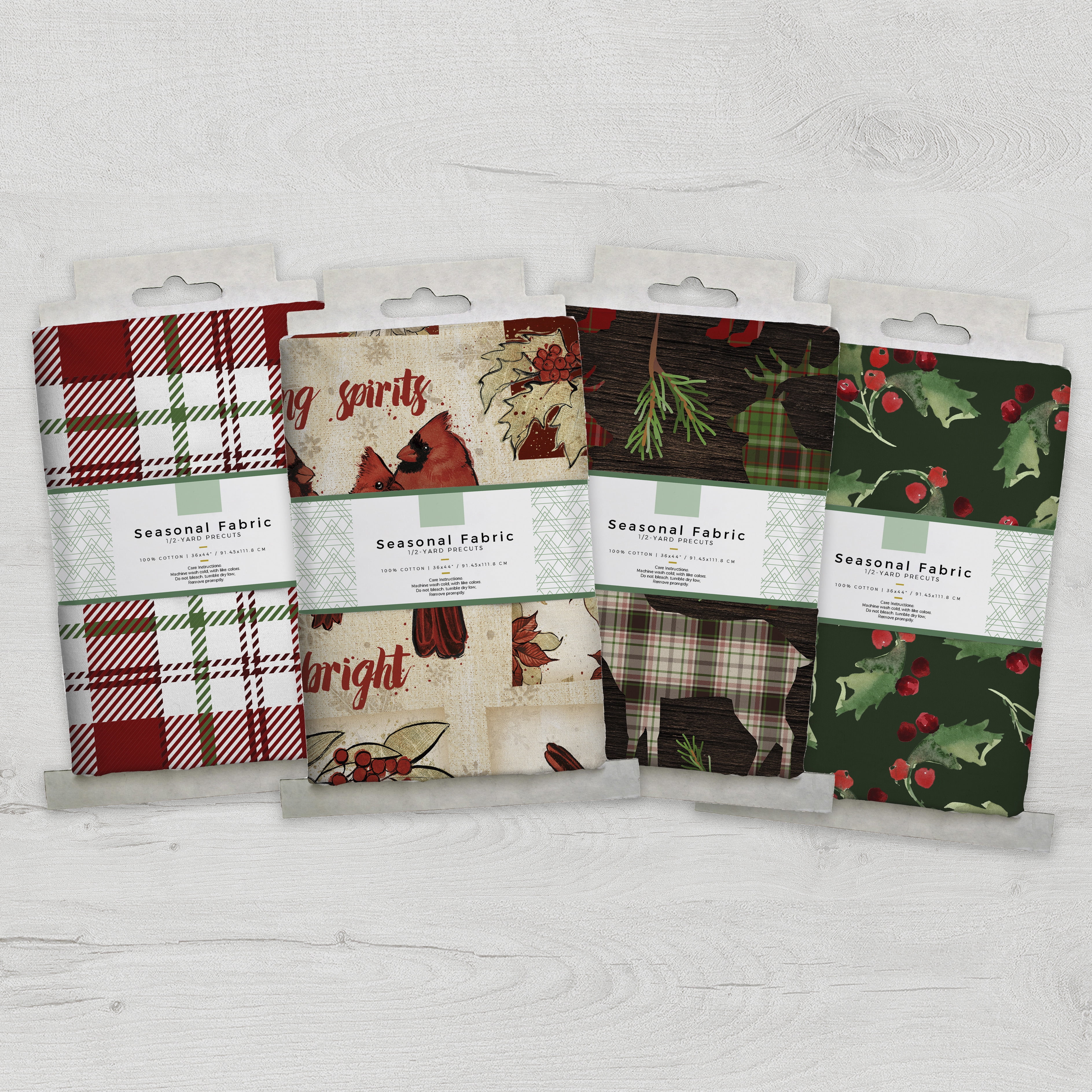David Textiles, Inc. Christmas Half-yard Precut Assortment, 32 pieces
