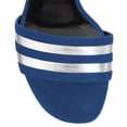 thumbnail image 3 of FSJ Women Fashion Round Open Toe Stripes Strappy Sandals Stiletto High Heel Ankle Strap Buckle Wedding Party Pumps Shoes Size 7 Blue, 3 of 5
