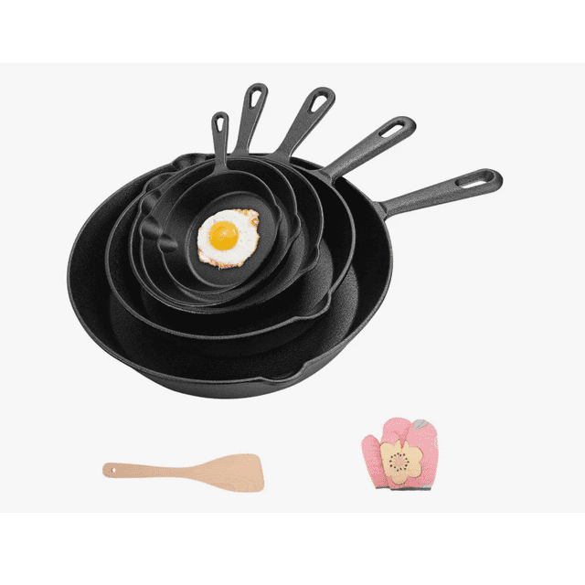 Sartenes de Hierro Fundido Modelo Negro 7 Piezas