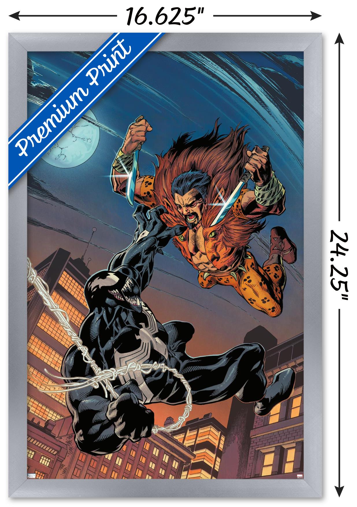 Marvel Kraven The Hunter - Venom #158 Wall Poster, 14.725" x 22.375" Framed