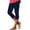 Navy, variant on Enjoytime Capri Leggings for Women Solid Color High Waisted Slim Capris Tummy Control Workout Yoga Pants