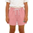 thumbnail image 2 of Fengqque Boys and Girls Dolphin Shorts Elastic Waist Dstring Active Summer Shorts Solid Color Sports Shorts Watermelon Red 1-2 Years, 2 of 8