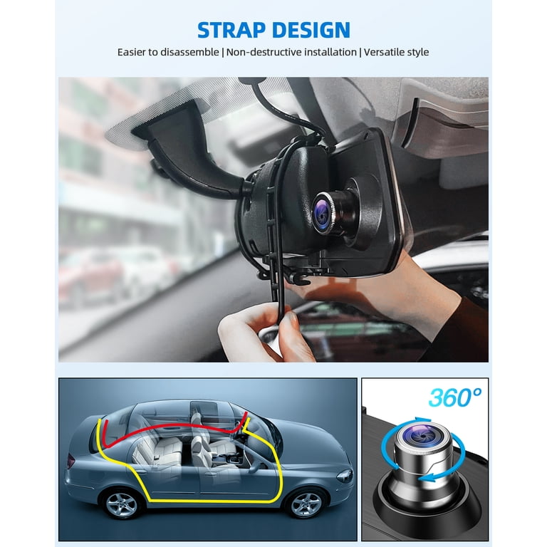 TOGUARD Dash Cam 1080P Car Camera 2.45